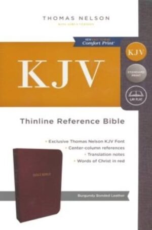 KJV THINLINE CENTER COLUMN REFER.BIBLE RED LETTER EDI. BLACK IL